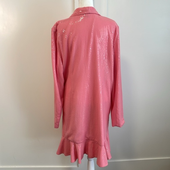 EUC Vineet Bahl Sequins Pink Wrap Dress - Picture 8 of 9